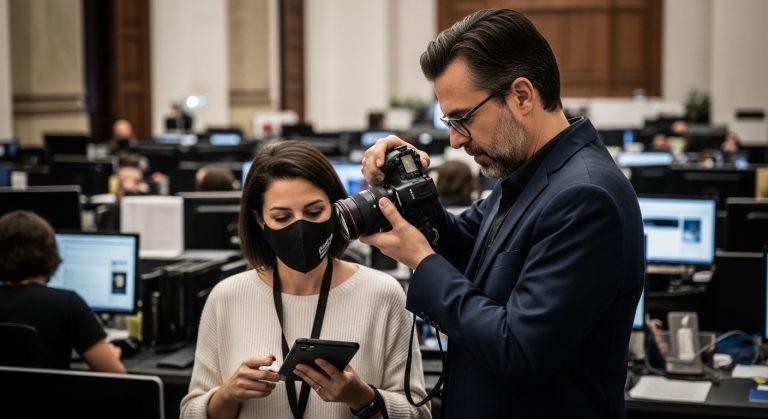 Street photographer in Brazil capturing urban life at dusk