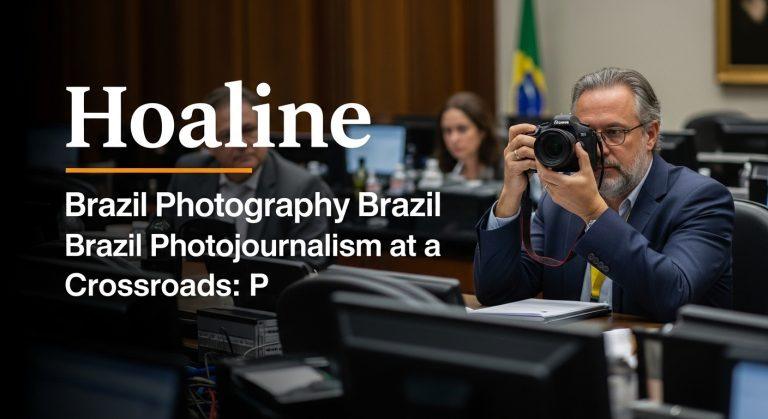 Brazilian photographer documenting a public rally in a bustling cityscape, capturing expressions and movement.