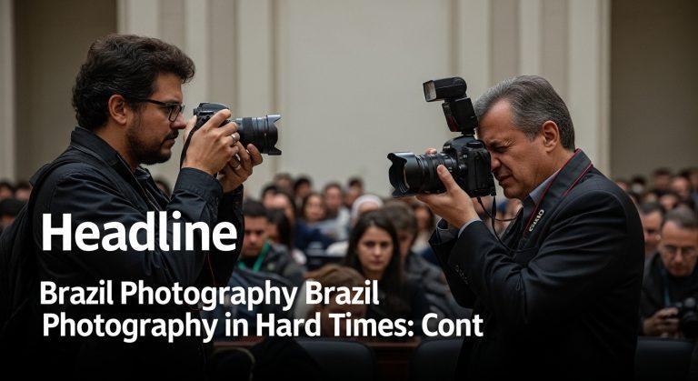 Documentary photographer in a rain-soaked Brazilian city capturing a moment of social significance