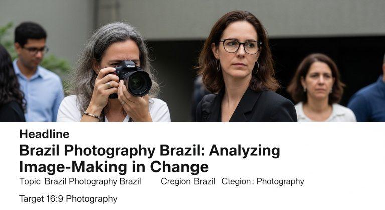 Street photographer in Brazil capturing urban life at dusk with reflections and colorful signage.