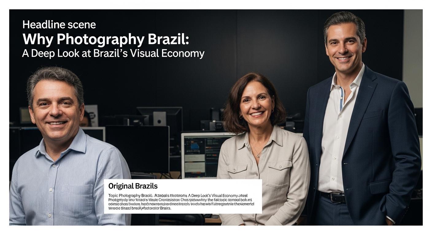 Street photographer on a Brazilian city street capturing urban life amidst colorful façades.