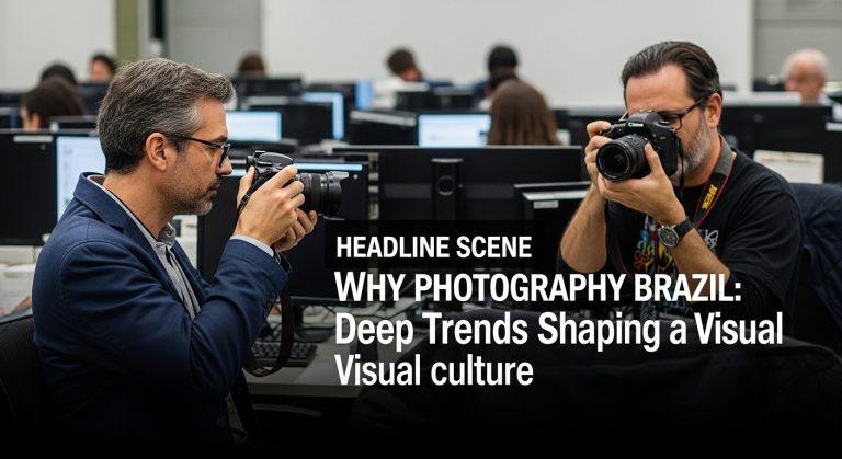 Brazilian street photographer capturing daily urban life with colorful storefronts in the background.