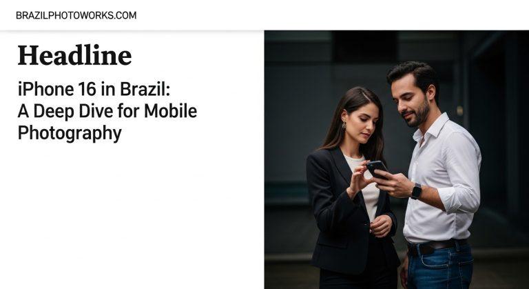 Brazilian photographer evaluating iPhone 16 camera in street photography setting