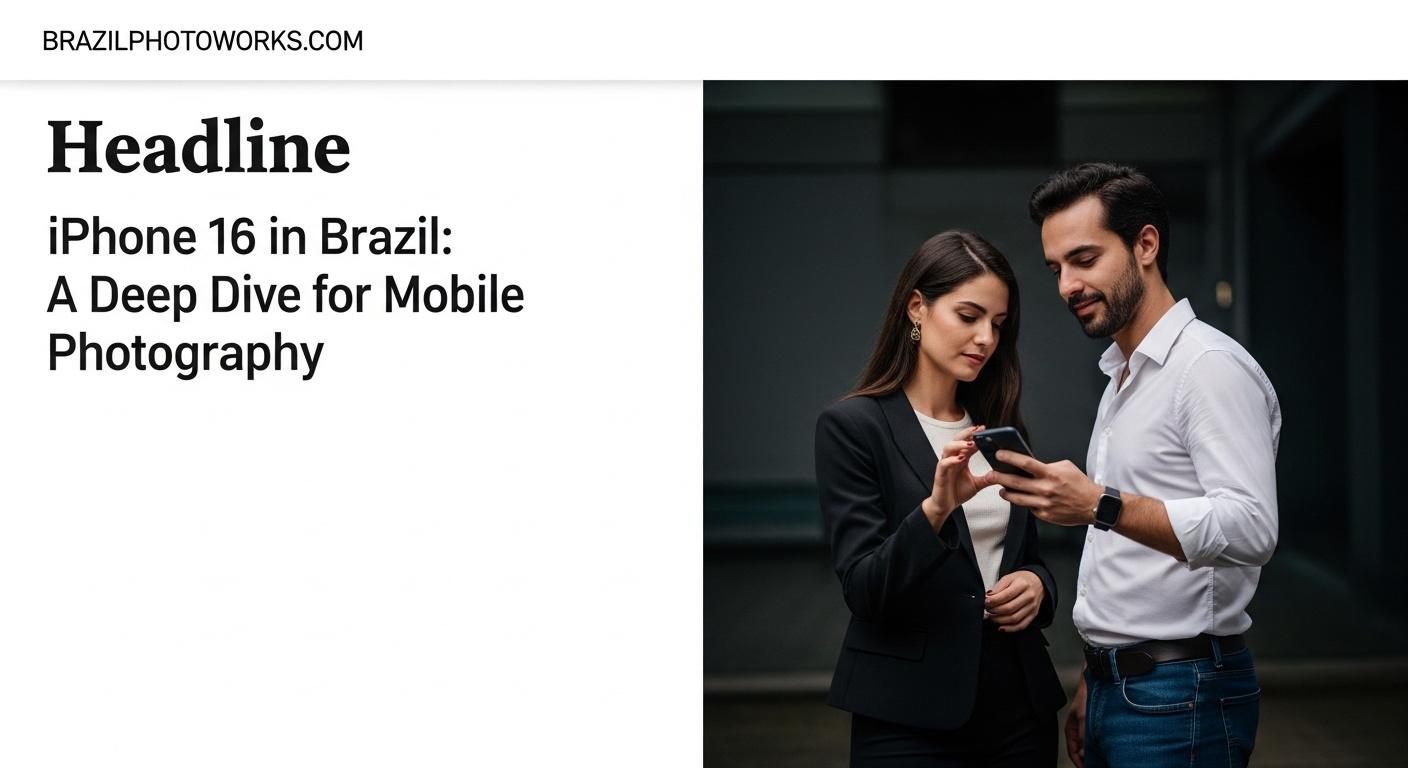 Brazilian photographer evaluating iPhone 16 camera in street photography setting