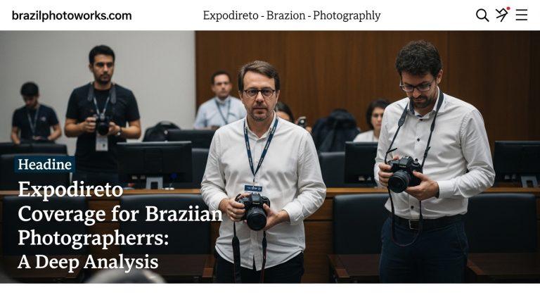 Photographers shooting at Expodireto Cotrijal, highlighting agricultural machinery and expo crowds.